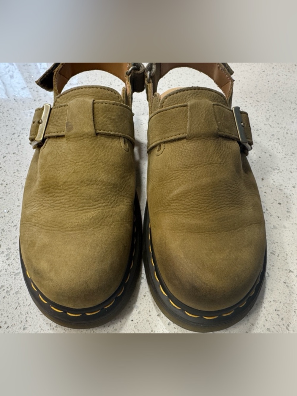 Dr. Martens Tumbled Nubuck Leather Slingback Mules